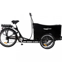 Lådcykel El | 6 växlar | 250W - 12,8Ah Panasonic litiumbatteri - Svart