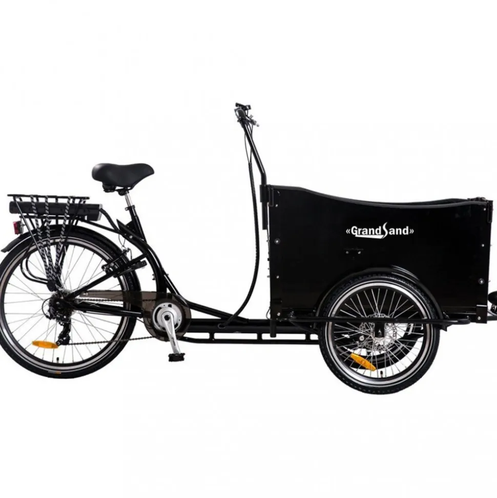 Lådcykel El | 6 växlar | 250W - 12,8Ah Panasonic litiumbatteri - Svart