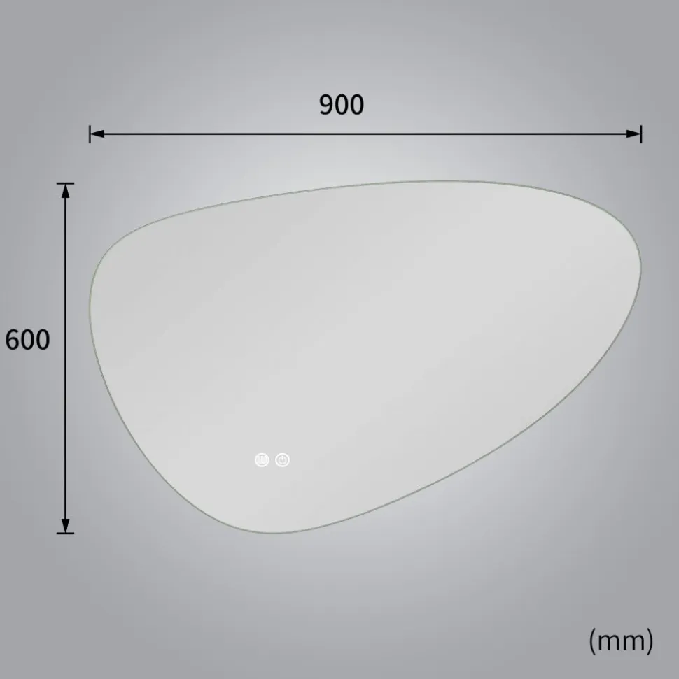 LED-spegel med Anti-fog funktion | dimbart ljus | Lyfco