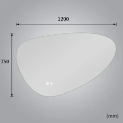 LED-spegel med Anti-fog funktion | dimbart ljus | 120x75 cm | Lyfco