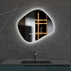 LED-spegel 80x72 cm | Anti-Fog | Justerbar belysning | Lyfco