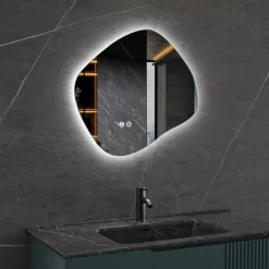 LED-spegel 80x72 cm | Anti-Fog | Justerbar belysning | Lyfco