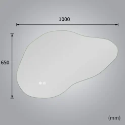 LED-spegel 100x65 cm | Anti-Fog | Justerbar belysning | Lyfco