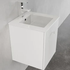 Liten kommod 40cm | Nedsänkt handfat | Vilmer vit