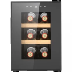 Liten vinkyl 6 flaskor | Extra tystgående | LED-belysning | 26,5cm smal