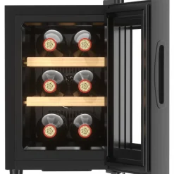 Liten vinkyl 6 flaskor | Extra tystgående | LED-belysning | 26,5cm smal