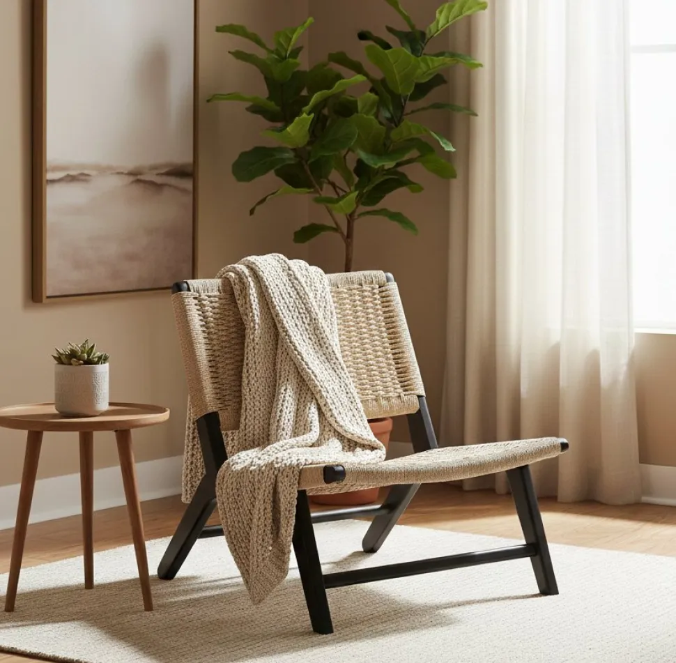 Loungefåtölj Inomhus Rottingdesign | Vround