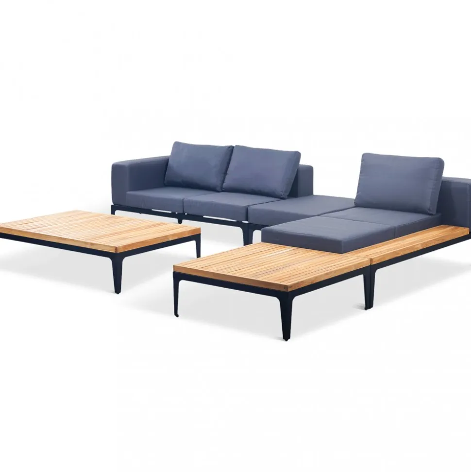 Loungegrupp för trädgården | Teak och aluminium | Lyfco Björkskär