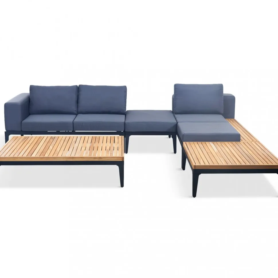 Loungegrupp för trädgården | Teak och aluminium | Lyfco Björkskär