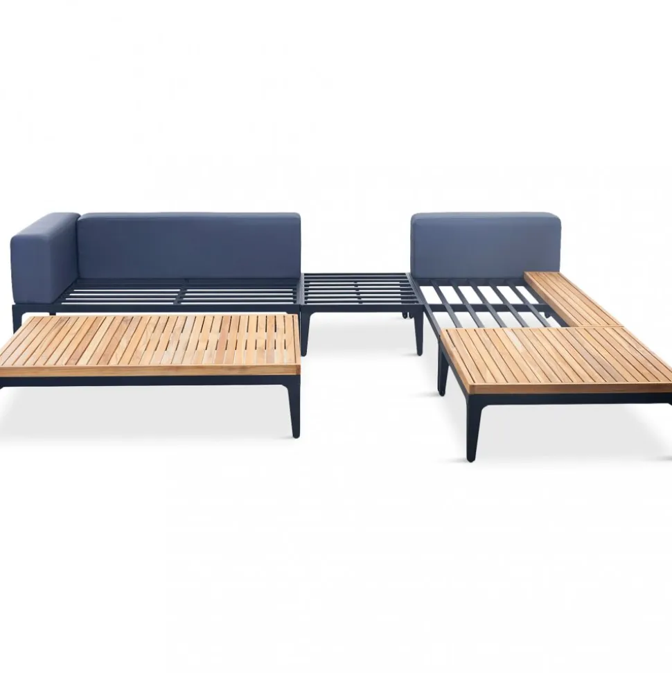 Loungegrupp för trädgården | Teak och aluminium | Lyfco Björkskär