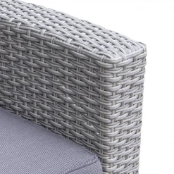 Loungegrupp hörnsoffa med bord grå  modern utegrupp i konstrotting | Stenvik