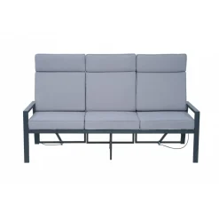 Loungegrupp i aluminium med recliner  Soffa, 2 stolar & bord | Apelviken