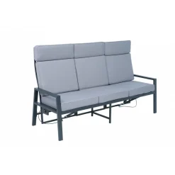 Loungegrupp i aluminium med recliner Soffa, 2 stolar & bord | Apelviken