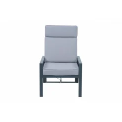 Loungegrupp i aluminium med recliner Soffa, 2 stolar & bord | Apelviken