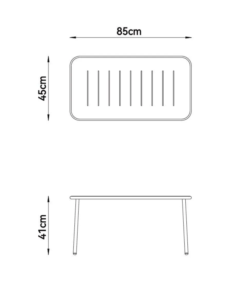 Loungegrupp i stål | Svart loungeset med bord, stol och bänk | Isac