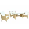 Loungegrupp med bord i beige  2 stolar & 2-sitssoffa | Gillinge