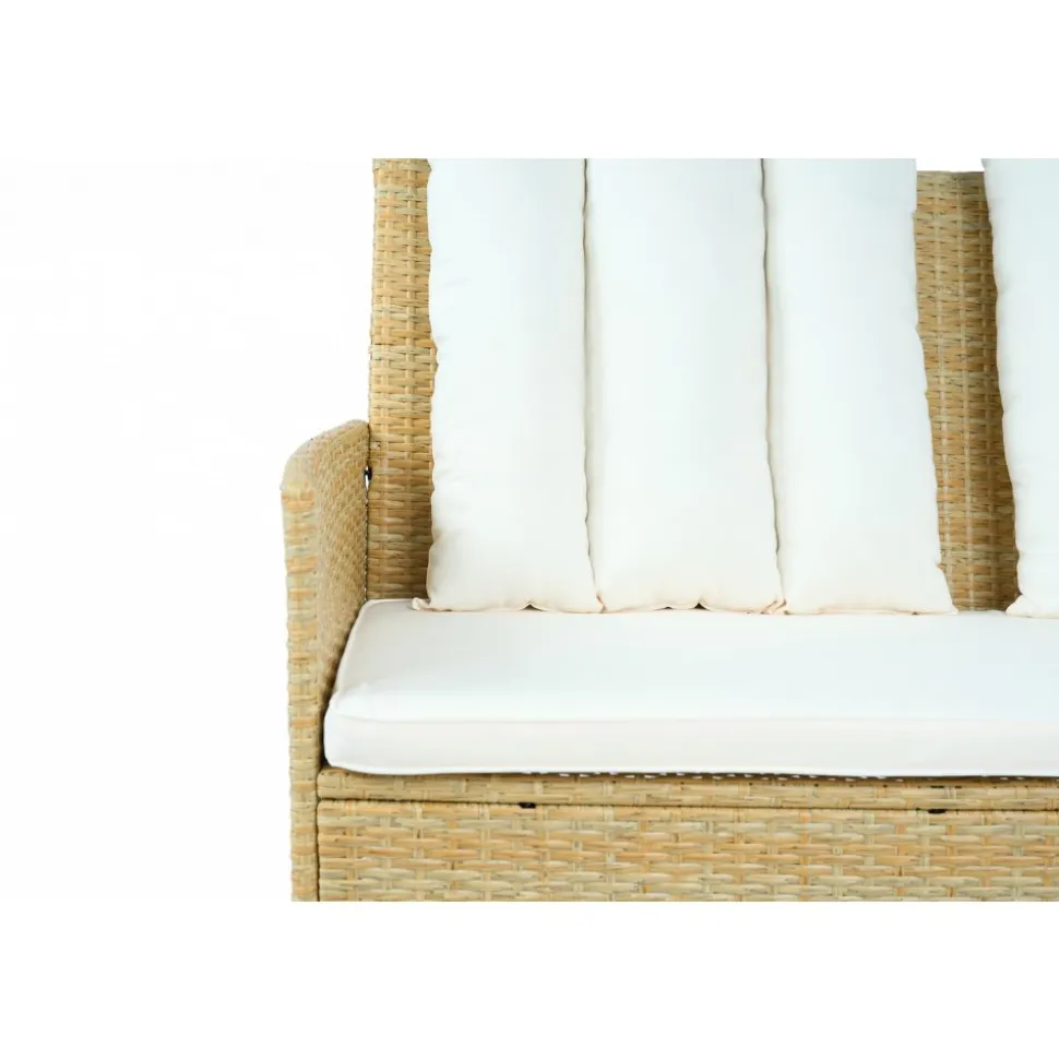 Loungegrupp med bord i beige 2 stolar & 2-sitssoffa | Gillinge