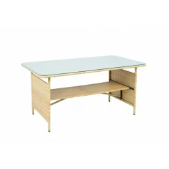 Loungegrupp med bord i beige 2 stolar & 2-sitssoffa | Gillinge