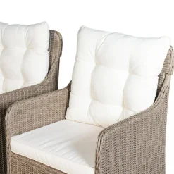 Loungegrupp utemöbler | Beige konstrotting | Rögrund