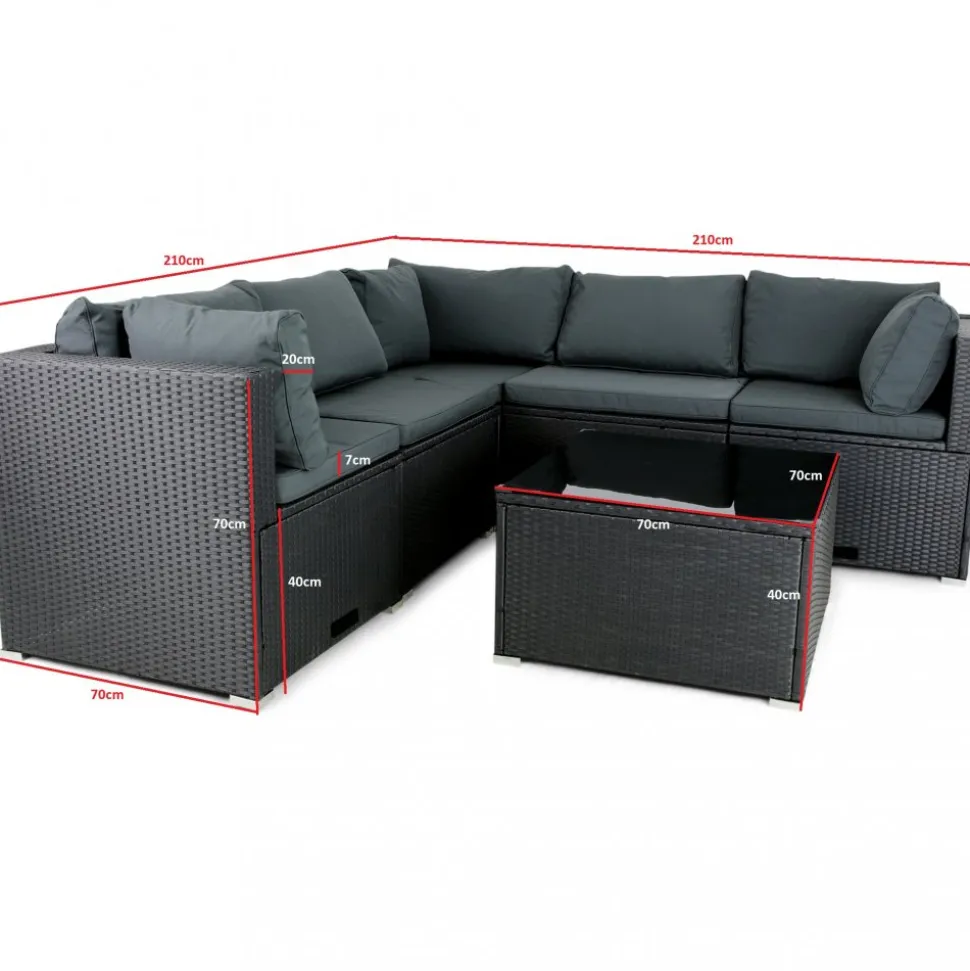 Loungeset utemöbler | Inbyggd förvaring | Konstrotting | Lyfco Olofsbo