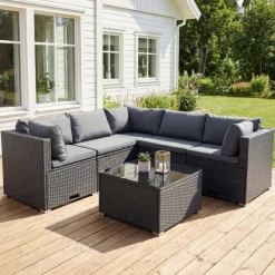 Loungeset utemöbler | Inbyggd förvaring | Konstrotting | Lyfco Olofsbo