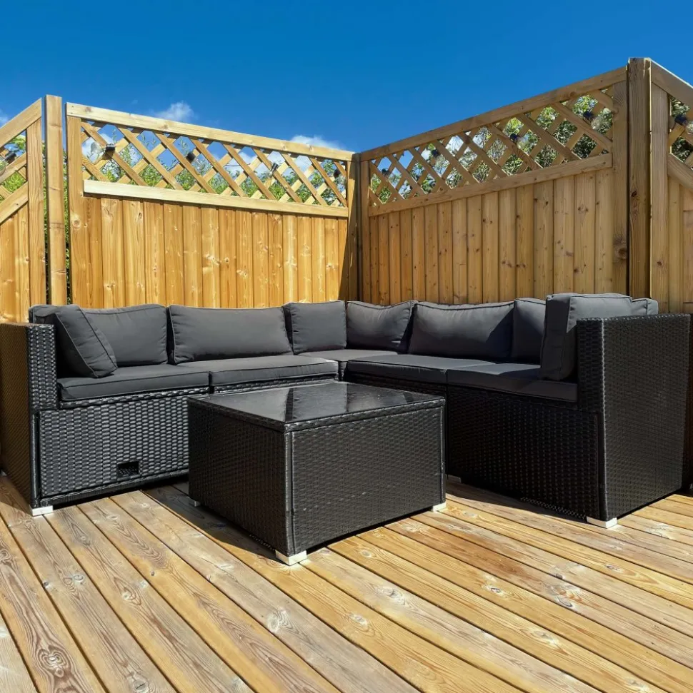 Loungeset utemöbler | Inbyggd förvaring | Konstrotting | Lyfco Olofsbo