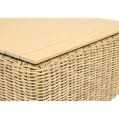 Lyxig loungegrupp i naturlig rotting | Inkl. dynor | Solena premium