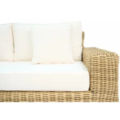 Lyxig loungegrupp i naturlig rotting | Inkl. dynor | Solena premium