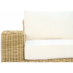 Lyxig loungegrupp i naturlig rotting | Inkl. dynor | Solena premium