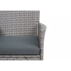 Matgrupp med 4 platser | Bord Ø100 cm & 4 stolar med dynor | Tylösand Grå