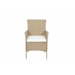 Matgrupp med 8 platser | Runt bord Ø170 cm & 8 stolar med dynor | Tylösand Beige