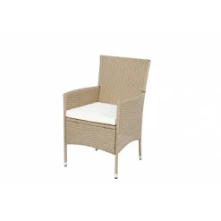 Matgrupp med 8 platser | Runt bord Ø170 cm & 8 stolar med dynor | Tylösand Beige