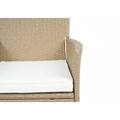 Matgrupp med 8 platser | Runt bord Ø170 cm & 8 stolar med dynor | Tylösand Beige