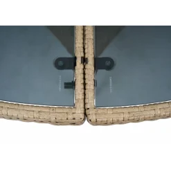 Matgrupp med 8 platser | Runt bord Ø170 cm & 8 stolar med dynor | Tylösand Beige