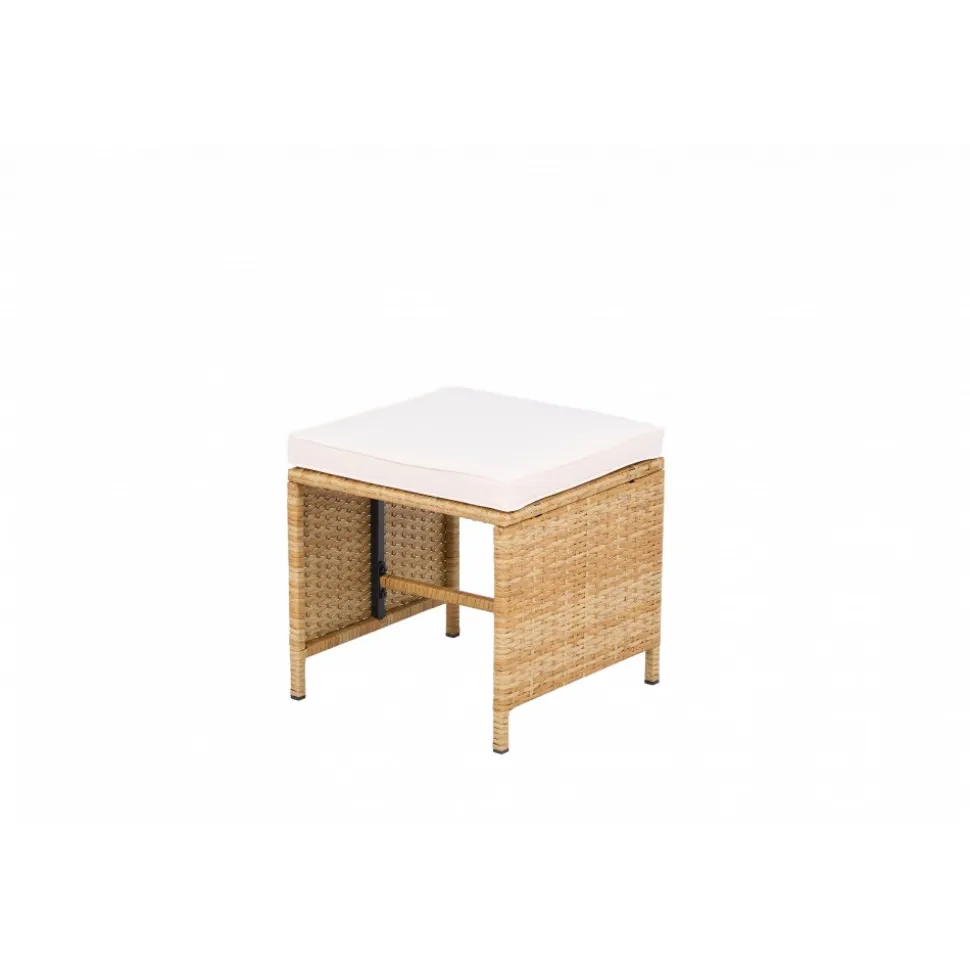 Matgrupp/Utegrupp 10 platser | 6 Stolar & 4 Pallar | Skärhamn beige