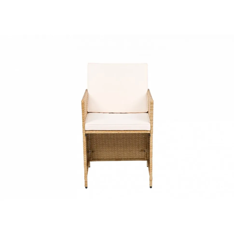 Matgrupp/Utegrupp 10 platser | 6 Stolar & 4 Pallar | Skärhamn beige