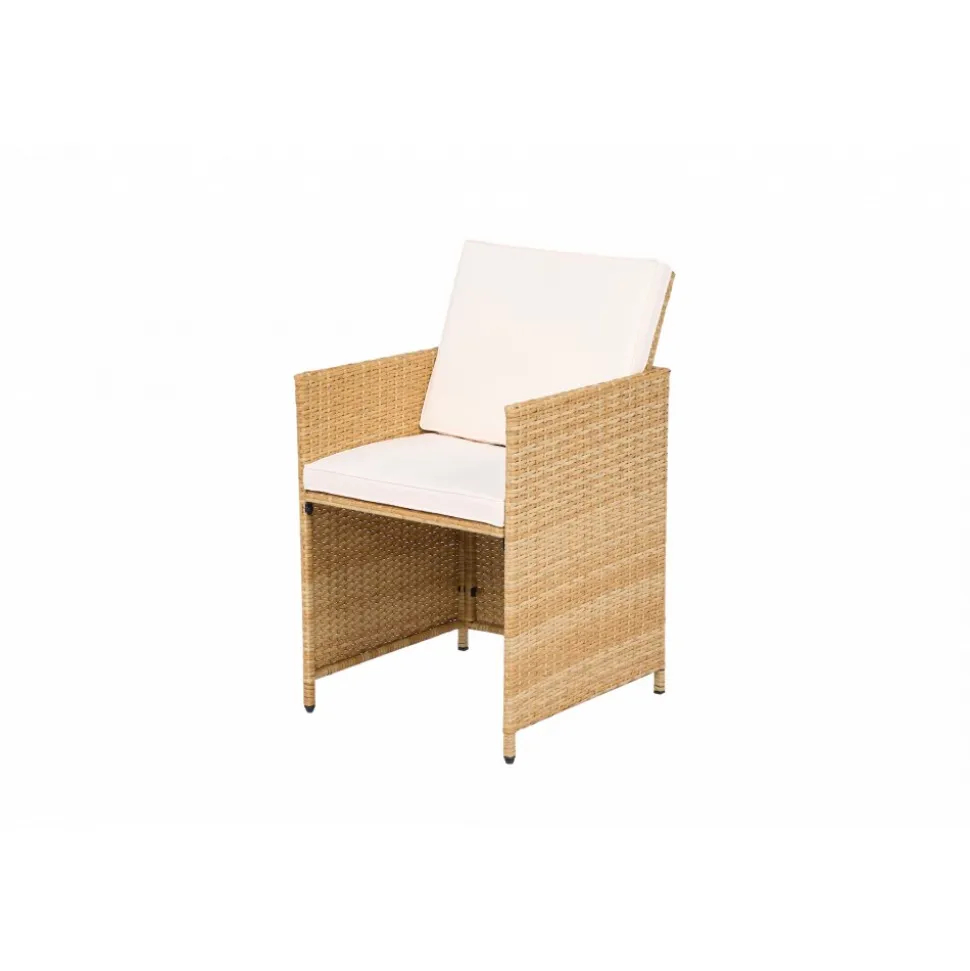 Matgrupp/Utegrupp 10 platser | 6 Stolar & 4 Pallar | Skärhamn beige
