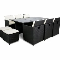 Matgrupp utemöbler | 10 sittplatser | Konstrotting | Lyfco Skärhamn