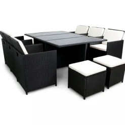Matgrupp utemöbler | 10 sittplatser | Konstrotting | Lyfco Skärhamn