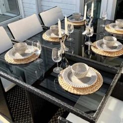 Matgrupp utemöbler | 10 sittplatser | Konstrotting | Lyfco Skärhamn