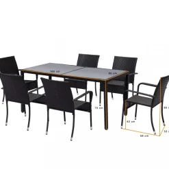 Matgrupp utemöbler | 6 stolar | Lyfco Boarp