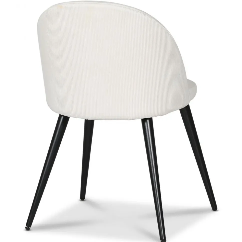 Matstol Beige Manchester med svarta stålben | Modern & bekväm matstol | Alice