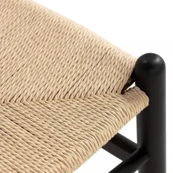 Matstol i robust trä | 2-pack | Gislöv - Svart/natur
