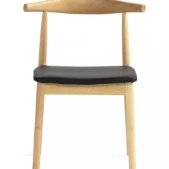 Matstol i robust trä/PU-läder | 2-pack | Gillstad