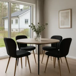 Matstol | 2-pack | Svart | Björkfors