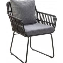 Mikado fåtölj | Elegant & vädertålig utefåtölj med dynor | 61,7×91×65,8 cm