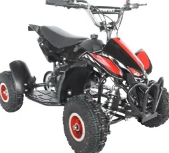 Mini-ATV 50cc | Fyrhjuling för barn med justerbar hastighet | Svart/Röd