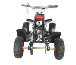 Mini-ATV 50cc | Fyrhjuling för barn med justerbar hastighet | Svart/Röd