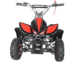 Mini-ATV 50cc | Fyrhjuling för barn med justerbar hastighet | Svart/Röd