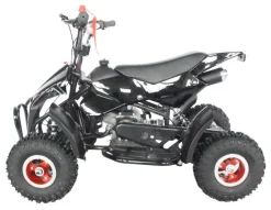 Mini-ATV 50cc | Fyrhjuling för barn med justerbar hastighet | Svart/Röd